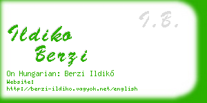 ildiko berzi business card