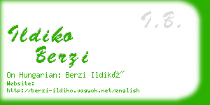 ildiko berzi business card